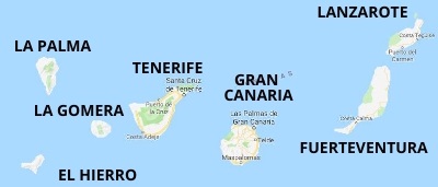 mappa Canarie